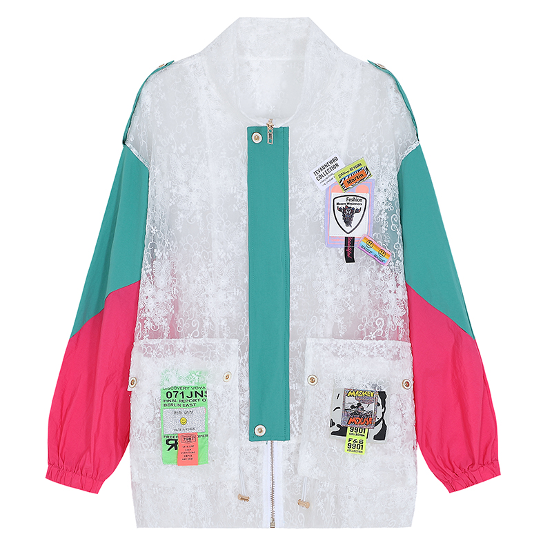 Western Style Lace Stitching Thin Cardigan Women