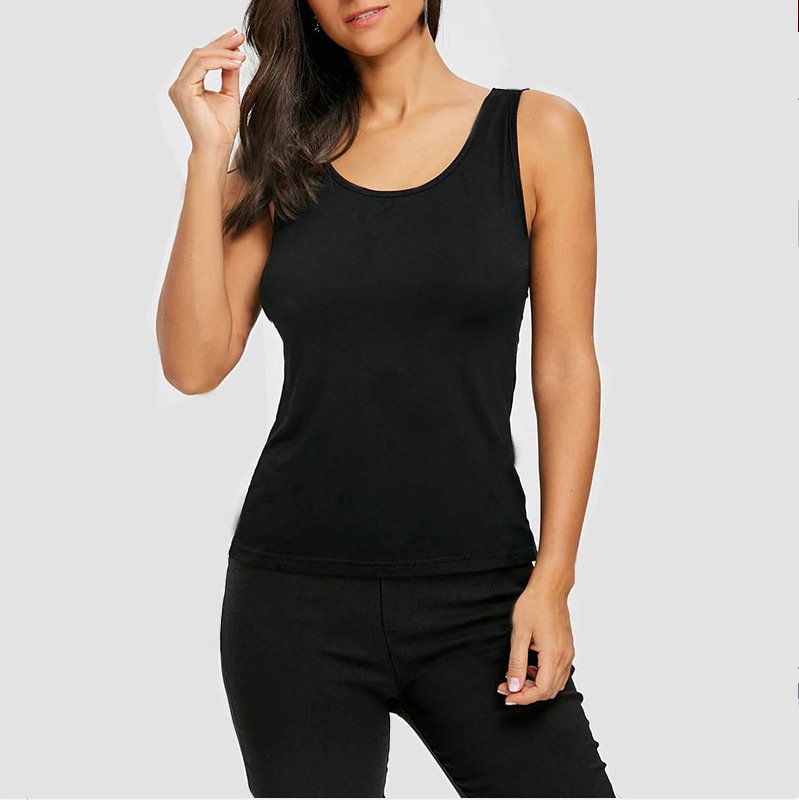 Title 4, Sexy Back Hollow Round Neck Sleeveless T-shirt