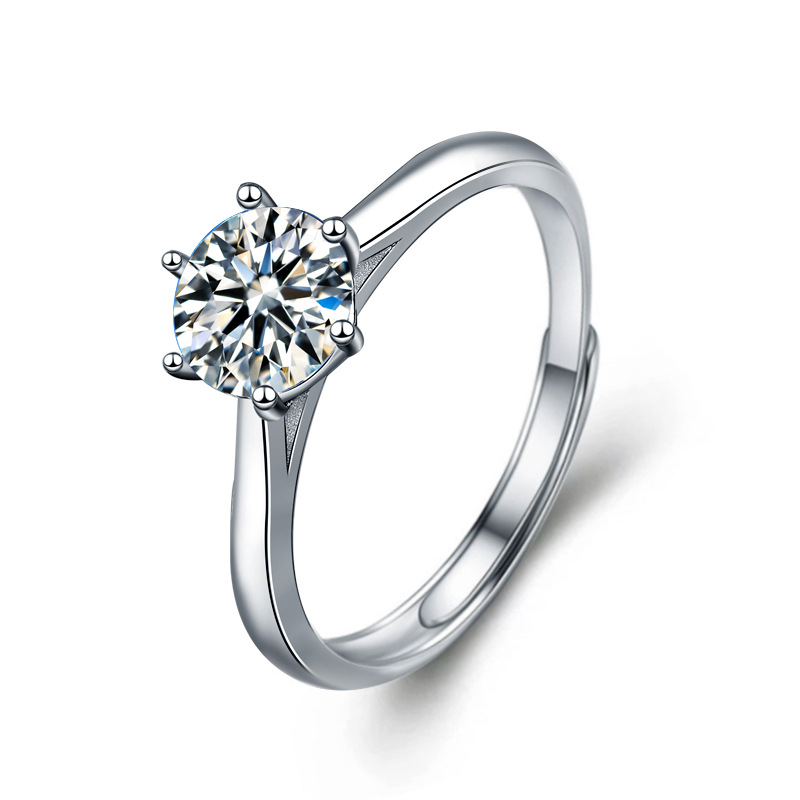 Fashion Moissanite S925 Sterling Silver Ring