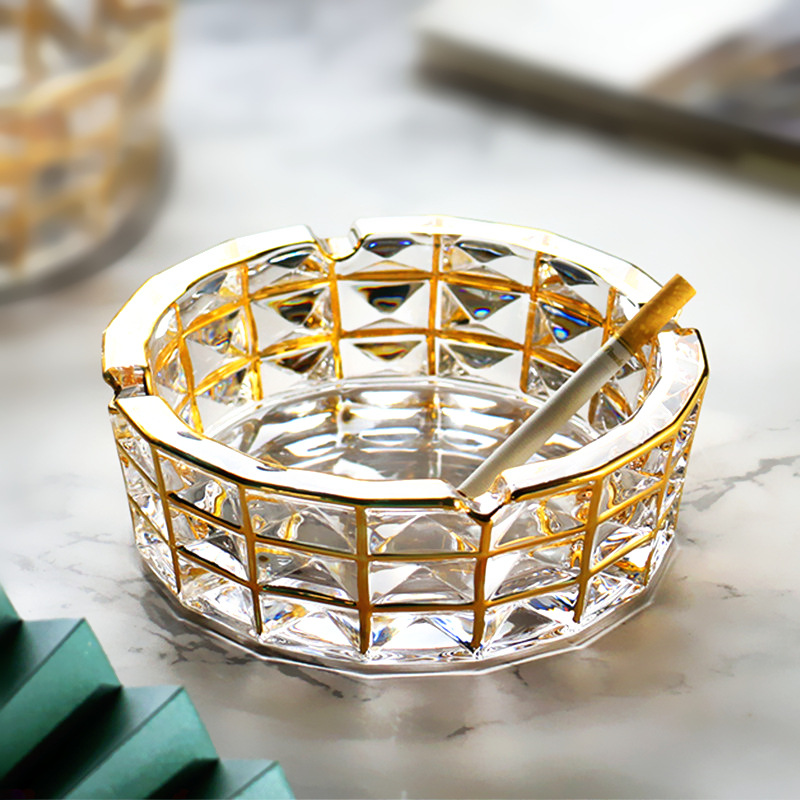 Nordic Style Creative Crystal Glass Ashtray