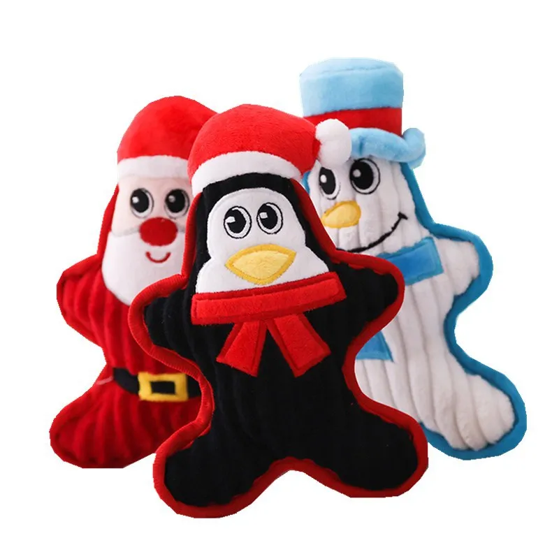 Santa Penguin Snowman Pet Molar Doll Pet Doll Plush Pet Toy – image 8