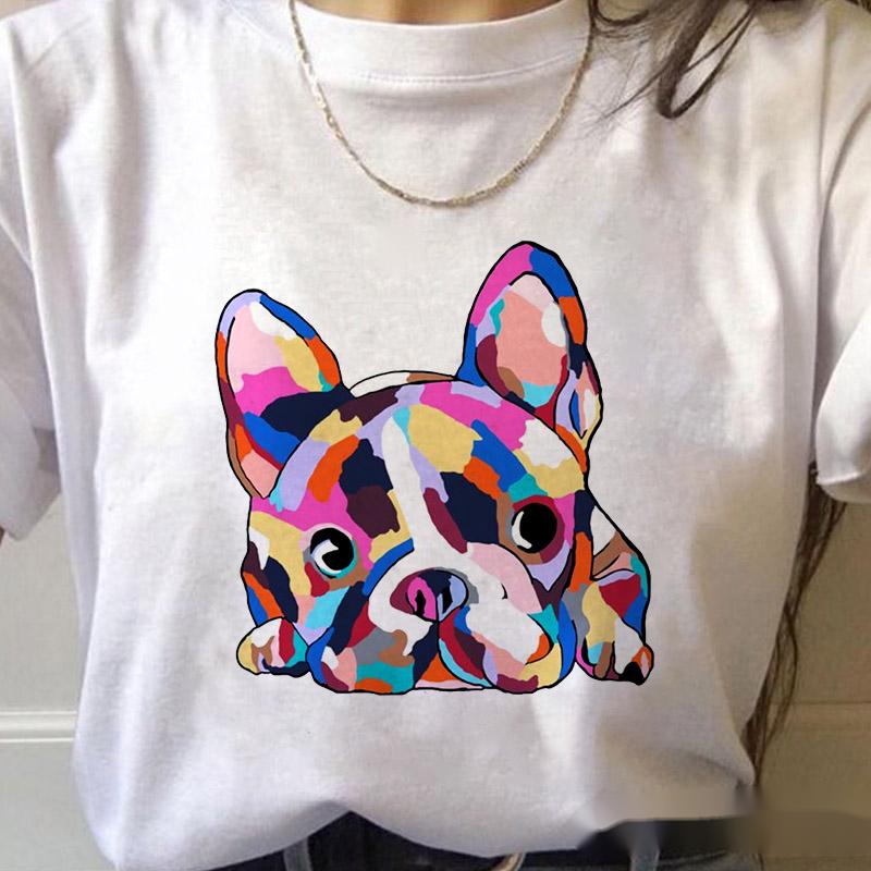 Title 12, T-shirt col rond femme, imprimé Love bouledogue...