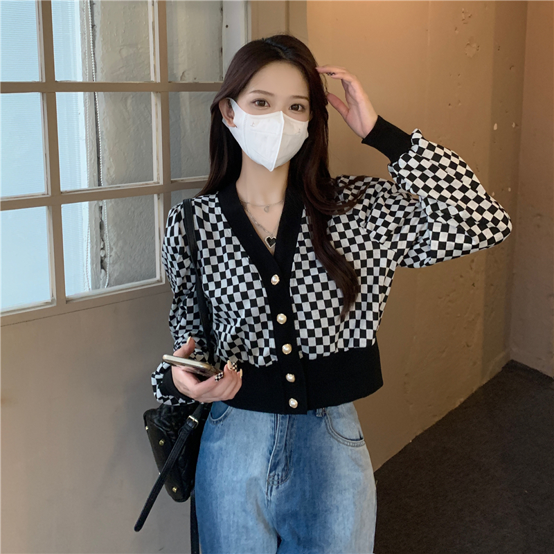 New Western Style V-neck Knitted Cardigan Jacket