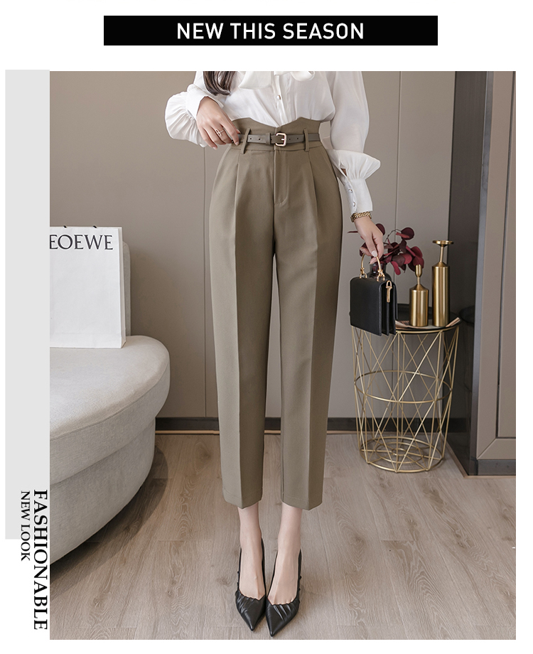 Title 1, High Waist Suit Pants Ladies Summer Pants Thin ...