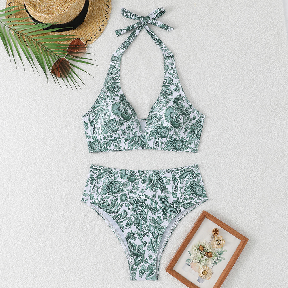 Women's Gathering Bikini Split Swimsuit