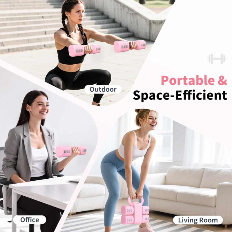 Multifunctional Dumbbells 2in 1 Home Dumbbell Kettlebells Adjustable Weight 4