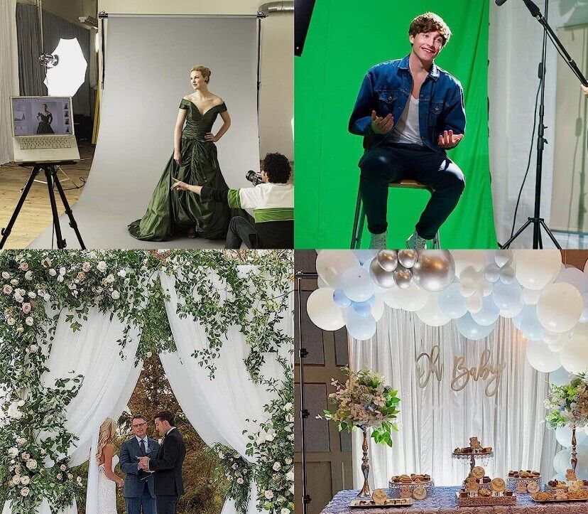 Adjustable Photography Background Support Stand Photo Backdrop Crossbar Kit 2