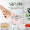 Mini Electric Garlic Chopper USB Charging Ginger Masher Machine Sturdy Durable Chili Vegetable Crusher Kitchen Tool view 14