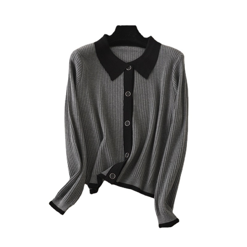 Sweater Slim Polo Shirt Thin Top Bottoming Shirt Tide