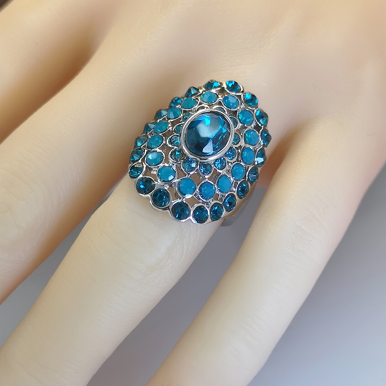 Women's Fashion Multi Colored Opal Ring