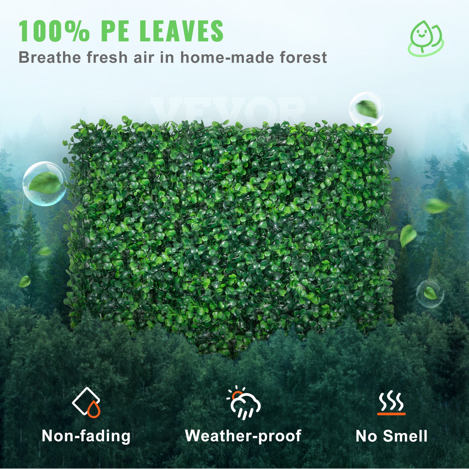 Artificial Boxwood Panel UV 24pcs Boxwood Hedge Wall Panels Artificial Grass Wall  Green Grass Wall Fake Hedge For Decor Privacy Fence Indoor Outdoor Garden image 3