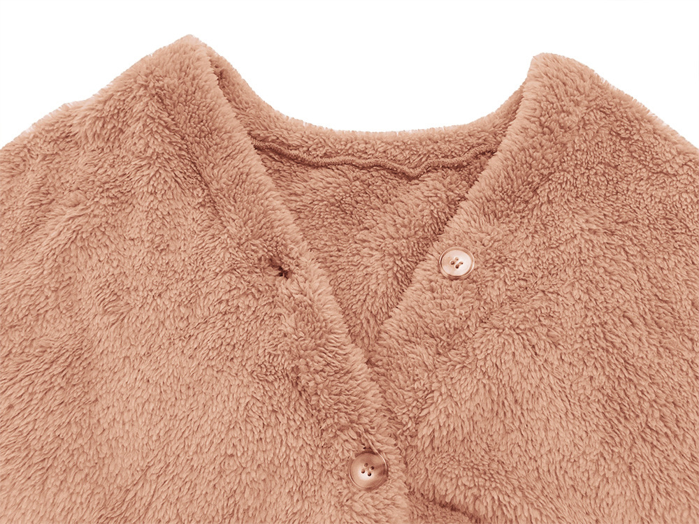 Title 6, Cardigan en peluche double face pour femmes eur...