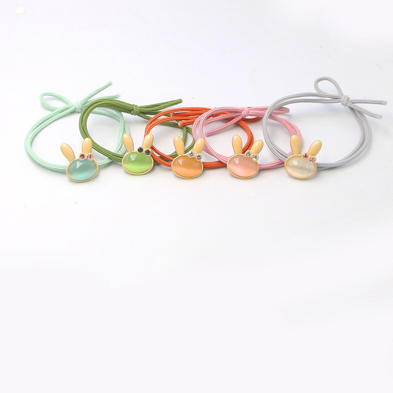 Title 1, Cute Opal Bunny Hair Band Rubber Band Hair Rope