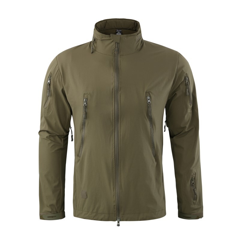 Hooded Stand-collar Spring And Autumn Thin Jacket Top