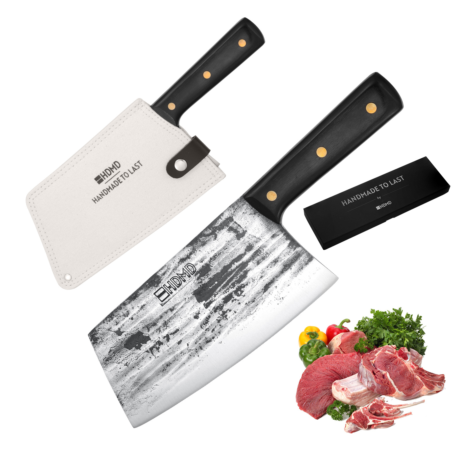 Heavy Duty Meat Cleaver Knife, Forged Steel. Razor-sharp Handmad Forged Blade, Ergonomic Full Tang Design, Non-slip Wood Handle, Multi-purpose Meat Cleaver Knife, Consider These Before Purchasing.