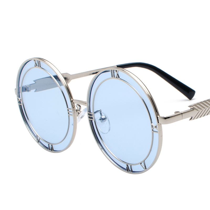 Title 7, Round Frame Resin Fashion Metal Sunglasses