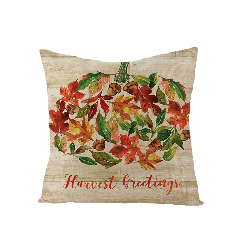 Linen Cushion Office Sofa Cushion Cover (1 Style-45x45cm)