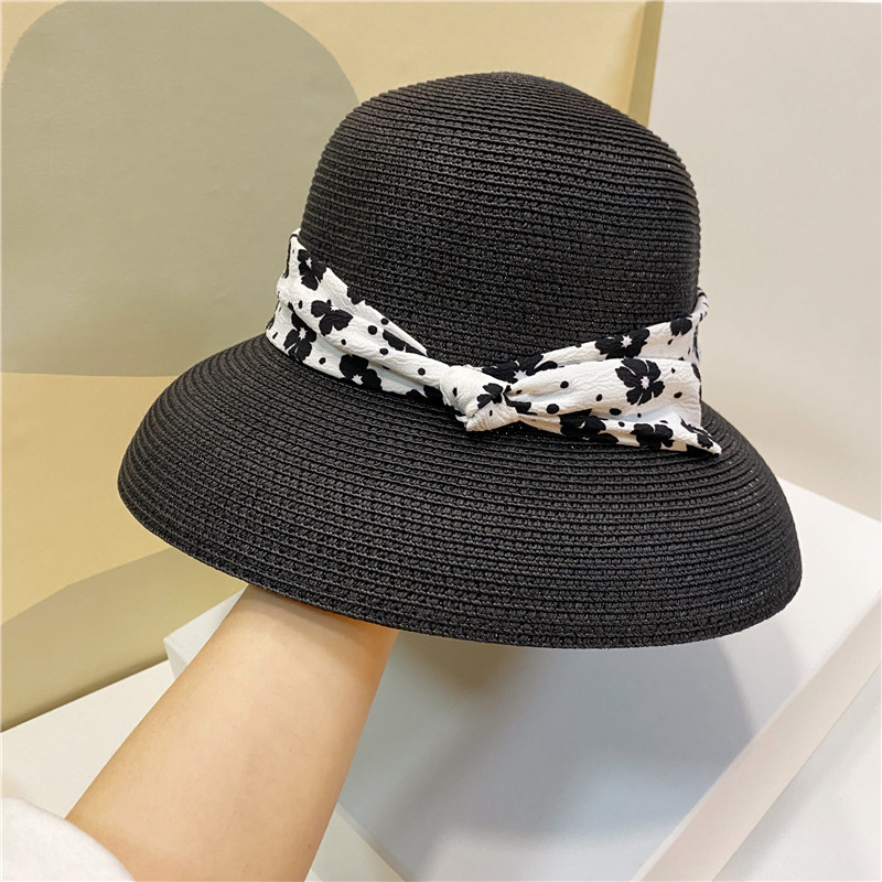 Pastoral Style Sunshade Hat With Small Flower Straps