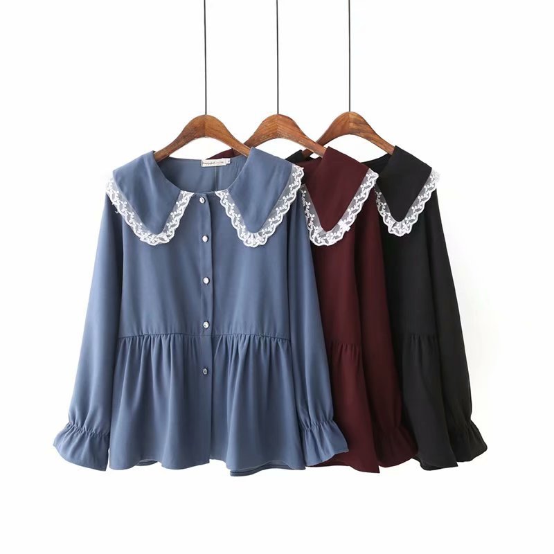 Title 7, Loose Age-reducing Casual Doll Collar Long-slee...