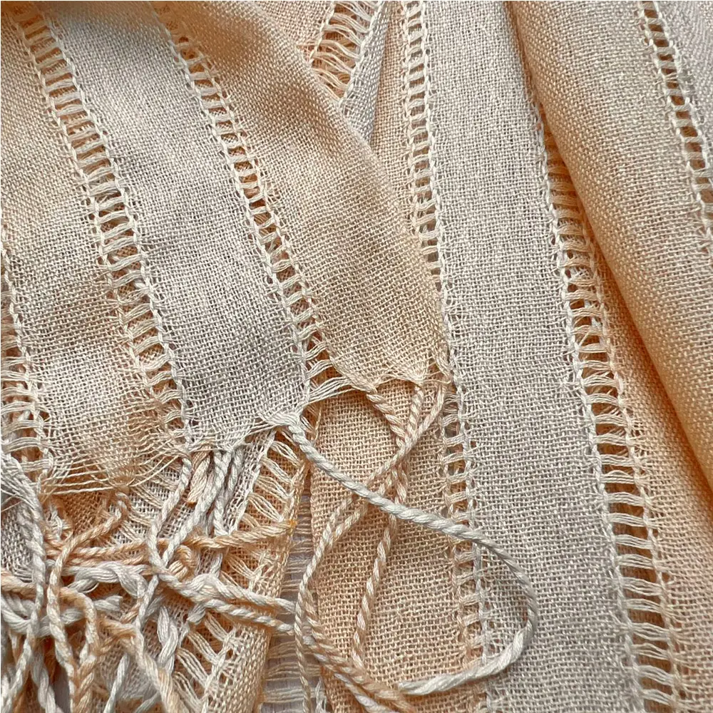 2pcs Classic Yarn Dyed Pattern Khaki Long Scarf,vacation,daily Life,evening Party,Office Appropriate Subtlety For Women Men,for Casual Outfits