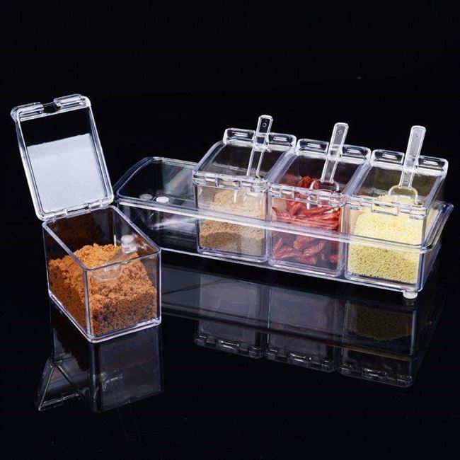 Title 5, Seasoning Storage Box Spices Condiment Dispenser