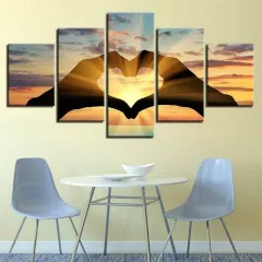 Love Sunrise Canvas Painting Modern Landscape Poster Decoration - View 1