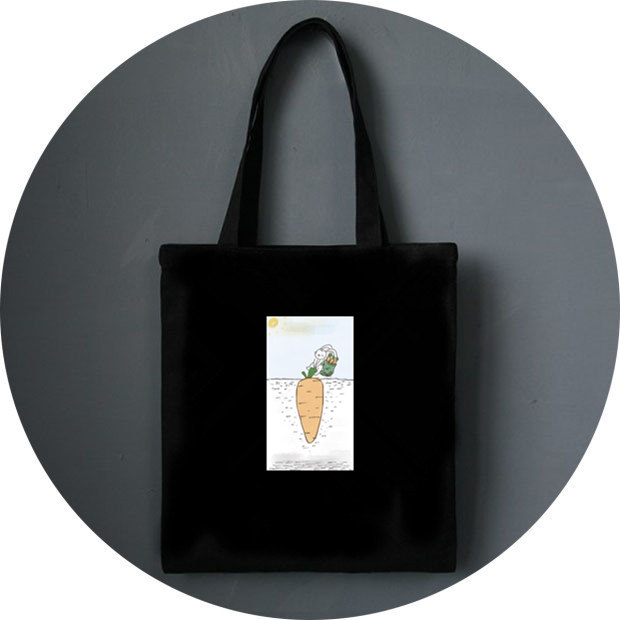 Title 5, All-match literary canvas bag with shoulder str...