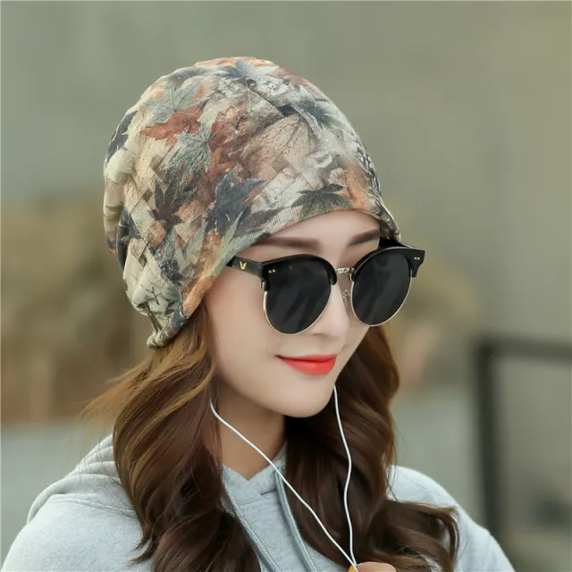 Pullover Breathable Light Head Chemotherapy Hat Grey Maple Leaf - Shop at LoveMi