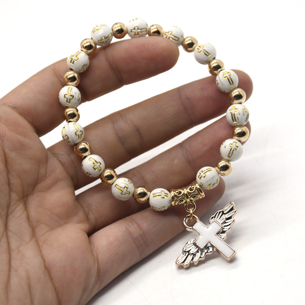 Foreign Trade Cross Mirror E-commerce Angel Cross Bracelet