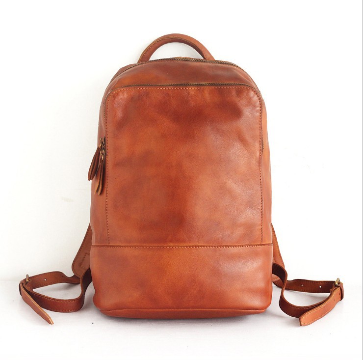 Vintage Rubbed Color Handmade Top Layer Leather Travel Bag