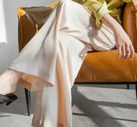 Women's Fashion Acetate Straight-legged Wide-leg Pants