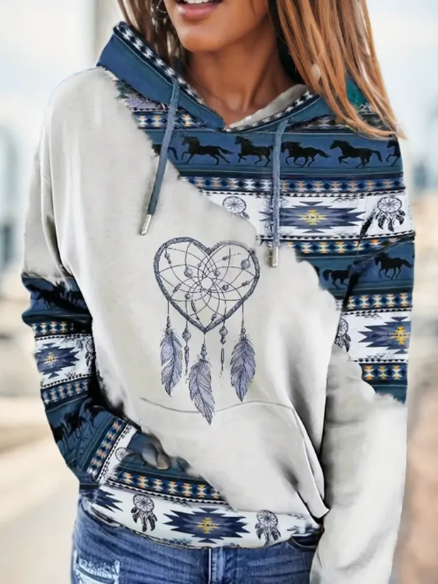 Ladies' Printed Long-sleeved Top - Style1