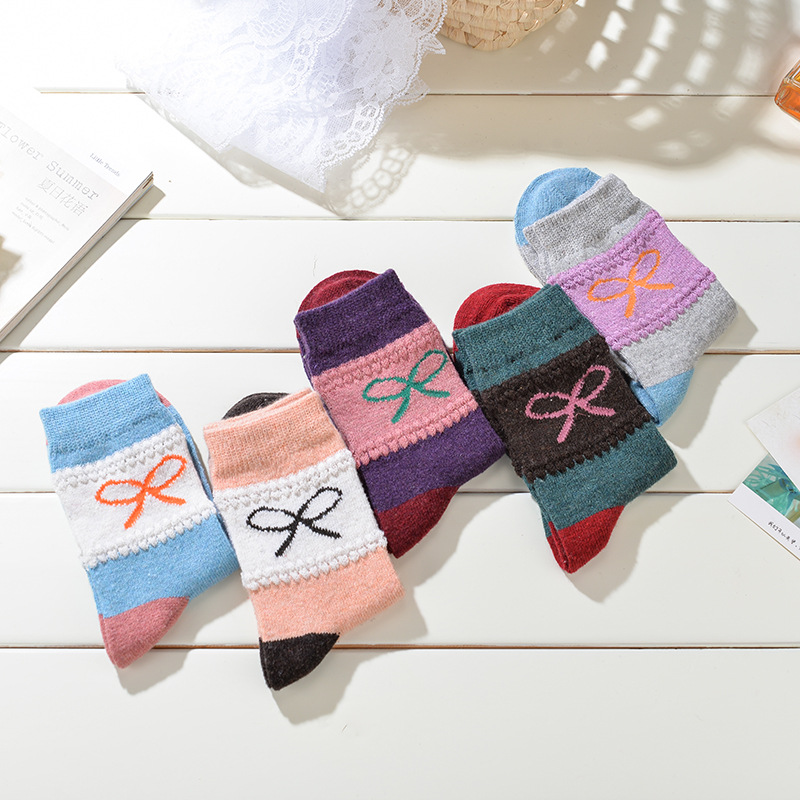 Title 6, Ladies thickened medium tube cashmere socks. L...