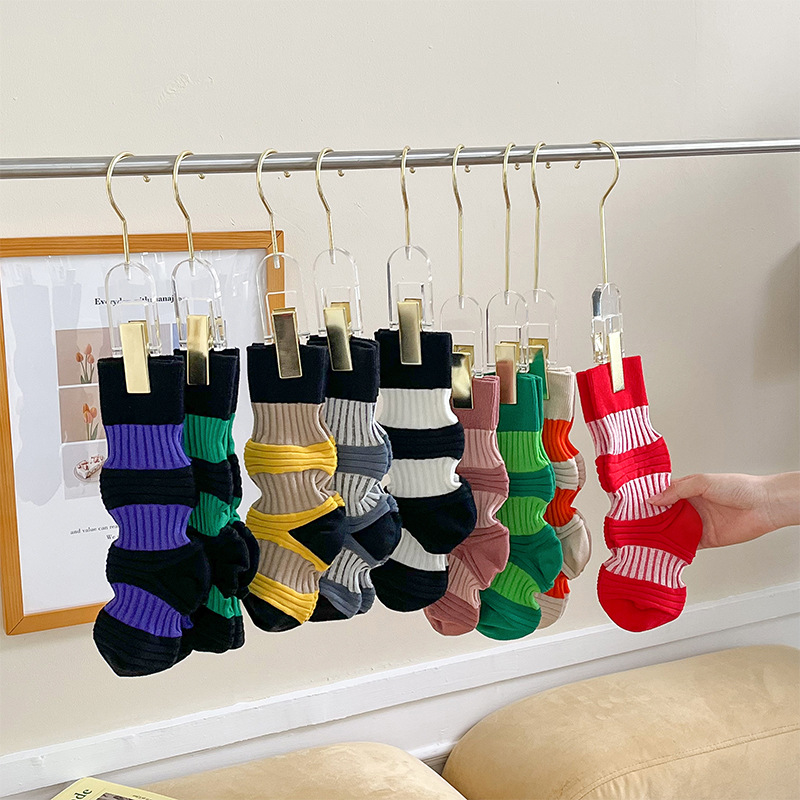 Retro Sweat-absorbent Breathable Combed Cotton Stockings