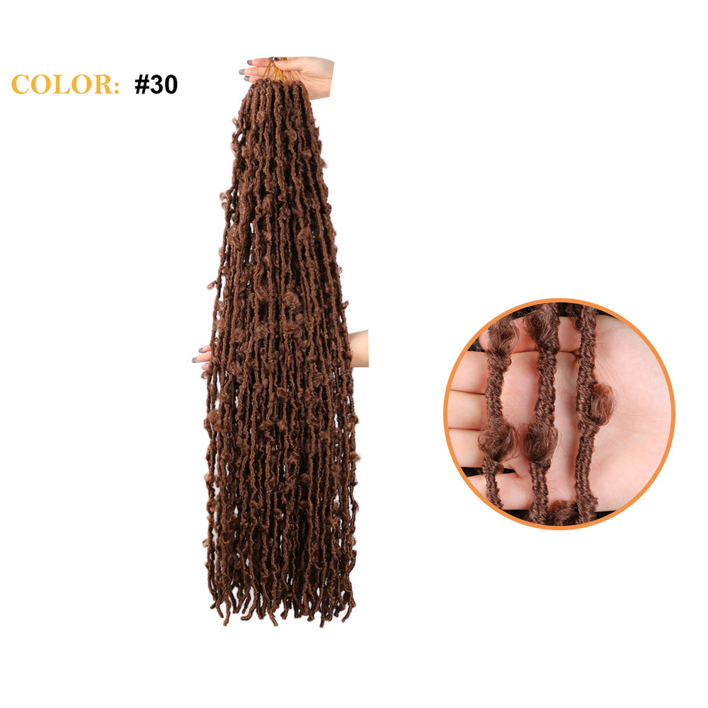 African Butterfly Curve Chemical Fiber Crochet Dirty Braid Wig Color30 - Shop at LoveMi