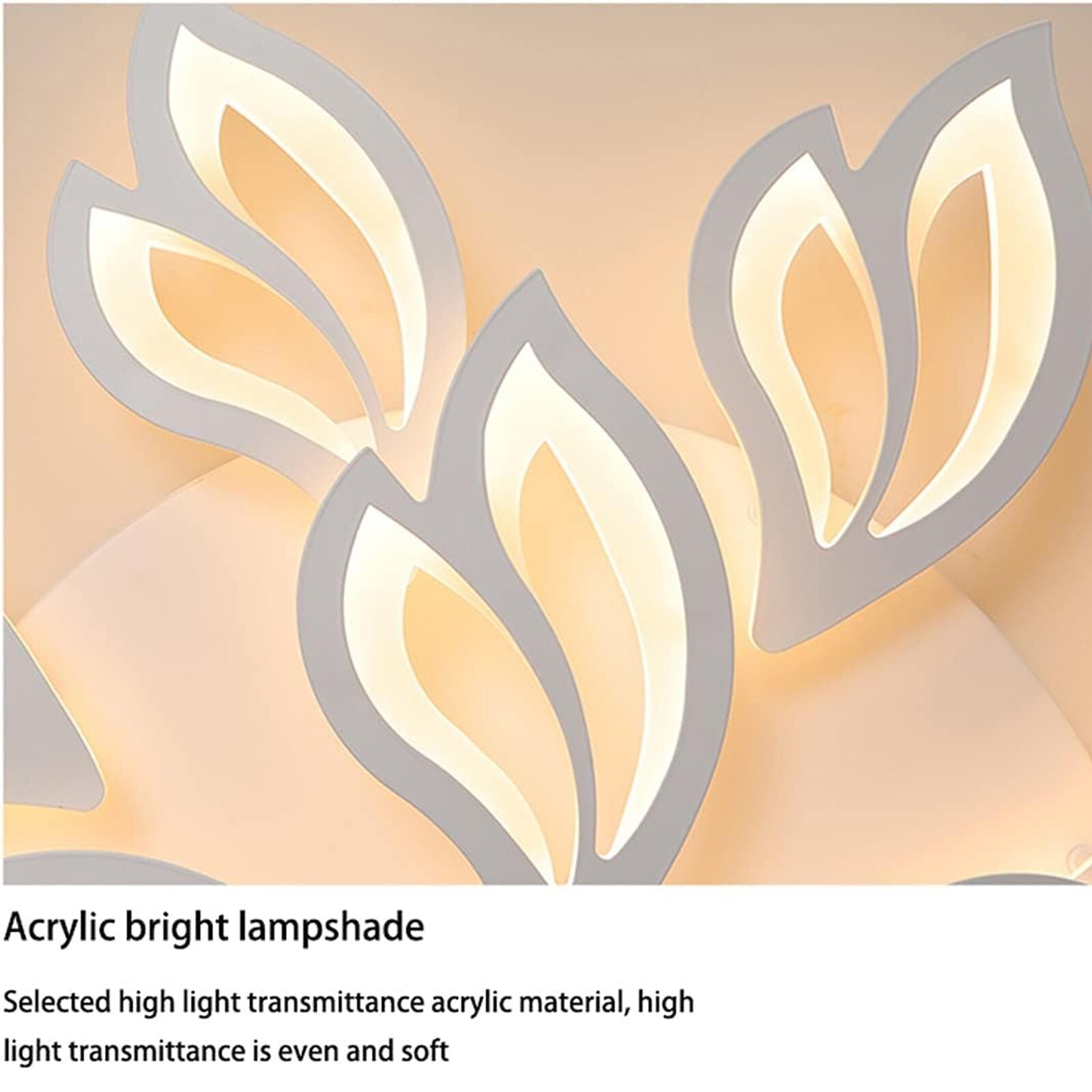 Modern Dimmable LED Ceiling Light Petal Chandelier Lamp For Living Room Bedroom — image 8