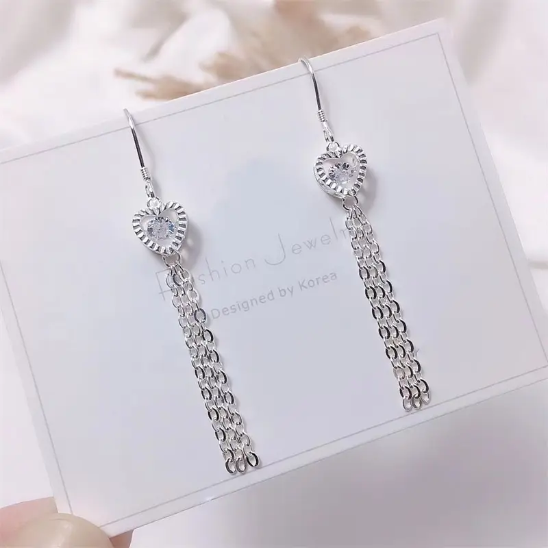 Women's Sterling Silver Love Earrings