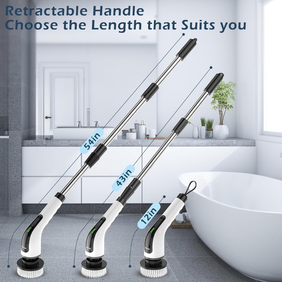 Spin Scrubber With Long Handle, Power Shower Cleaning Brush 2