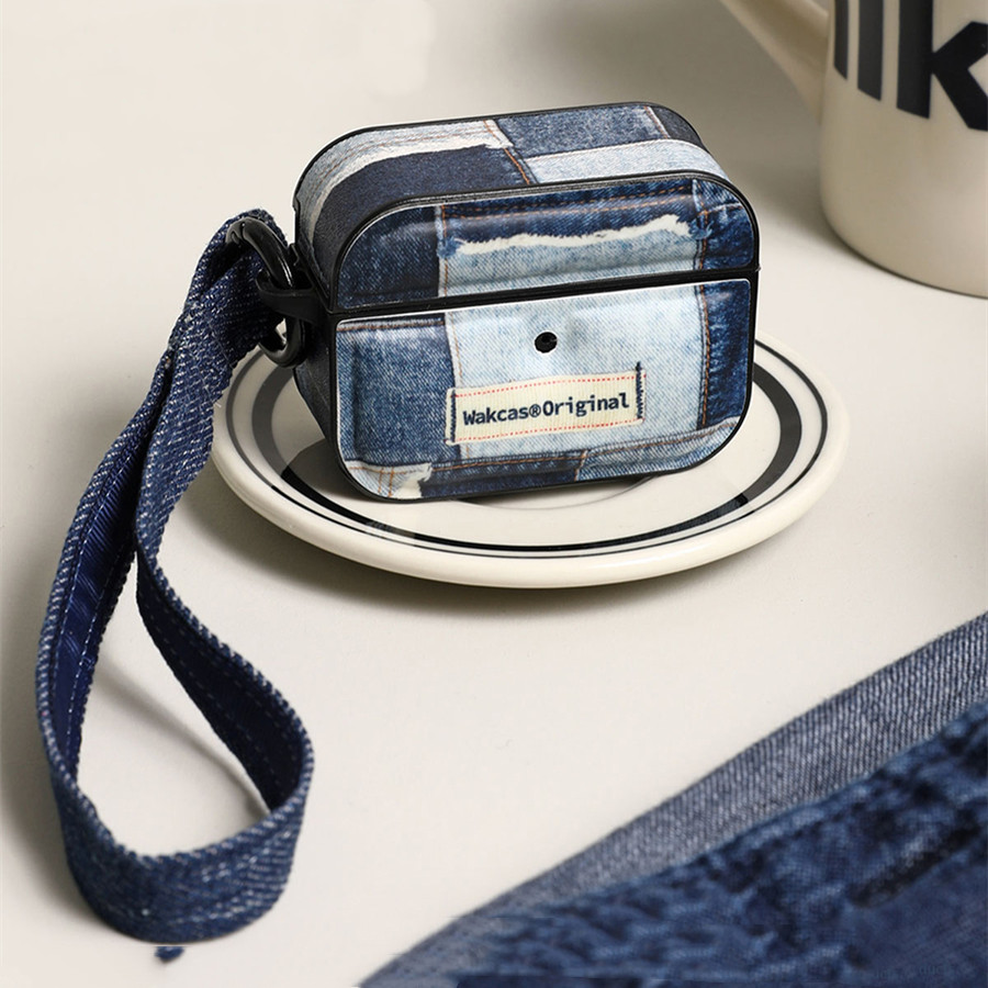 Simple Fashion Denim Pattern Headphone Protective Case
