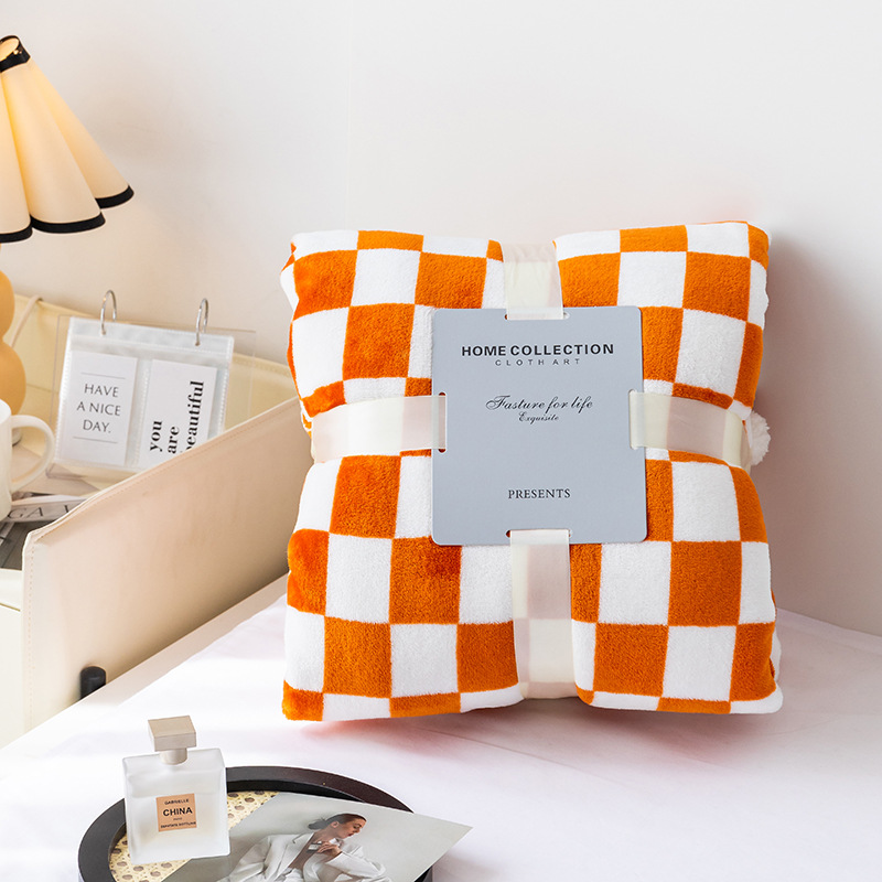 Title 5, Checkerboard Facecloth Printed Blanket. Experie...