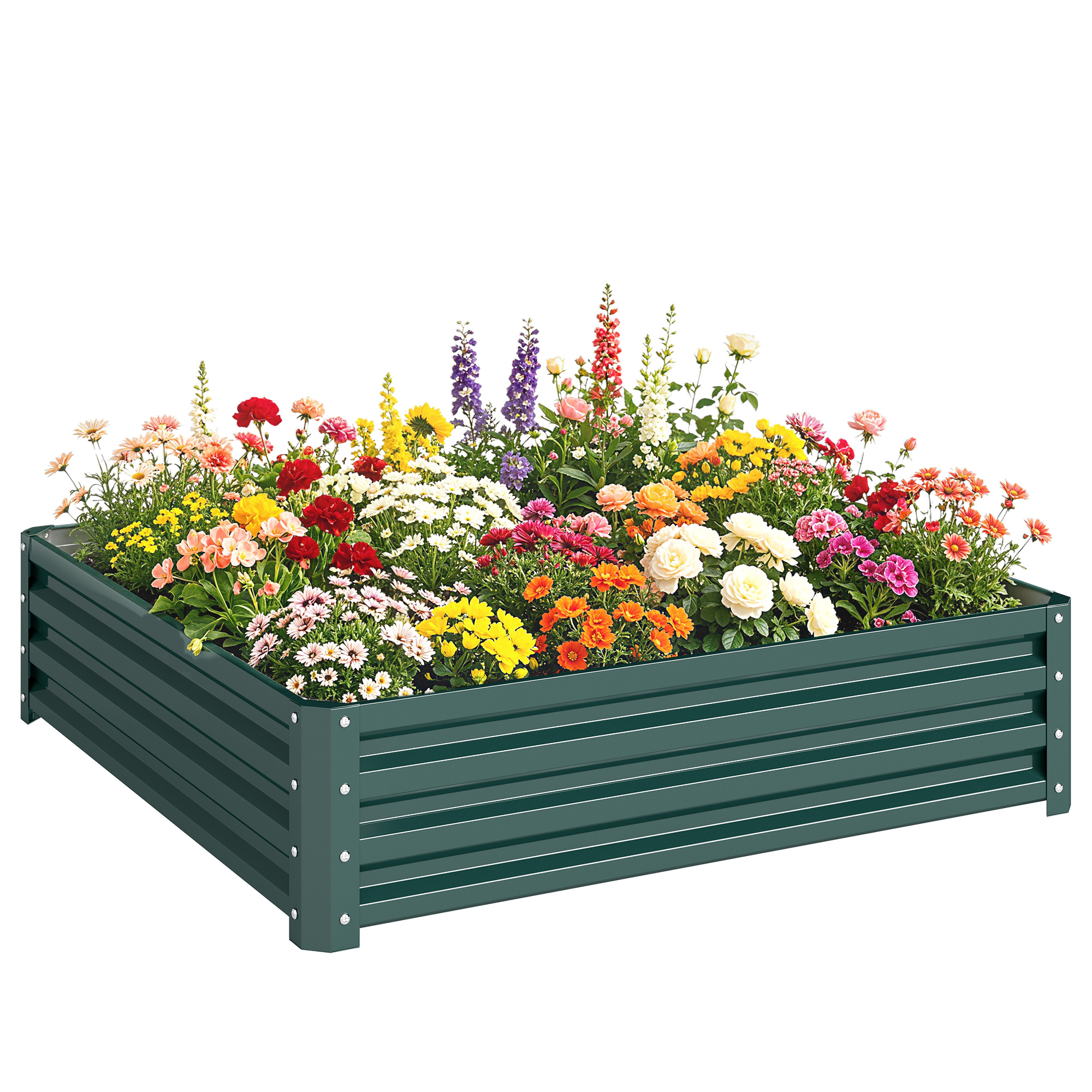 Square Elevated Garden Bed Box With Weather Resistant Steel Frame, Suitable — image 2