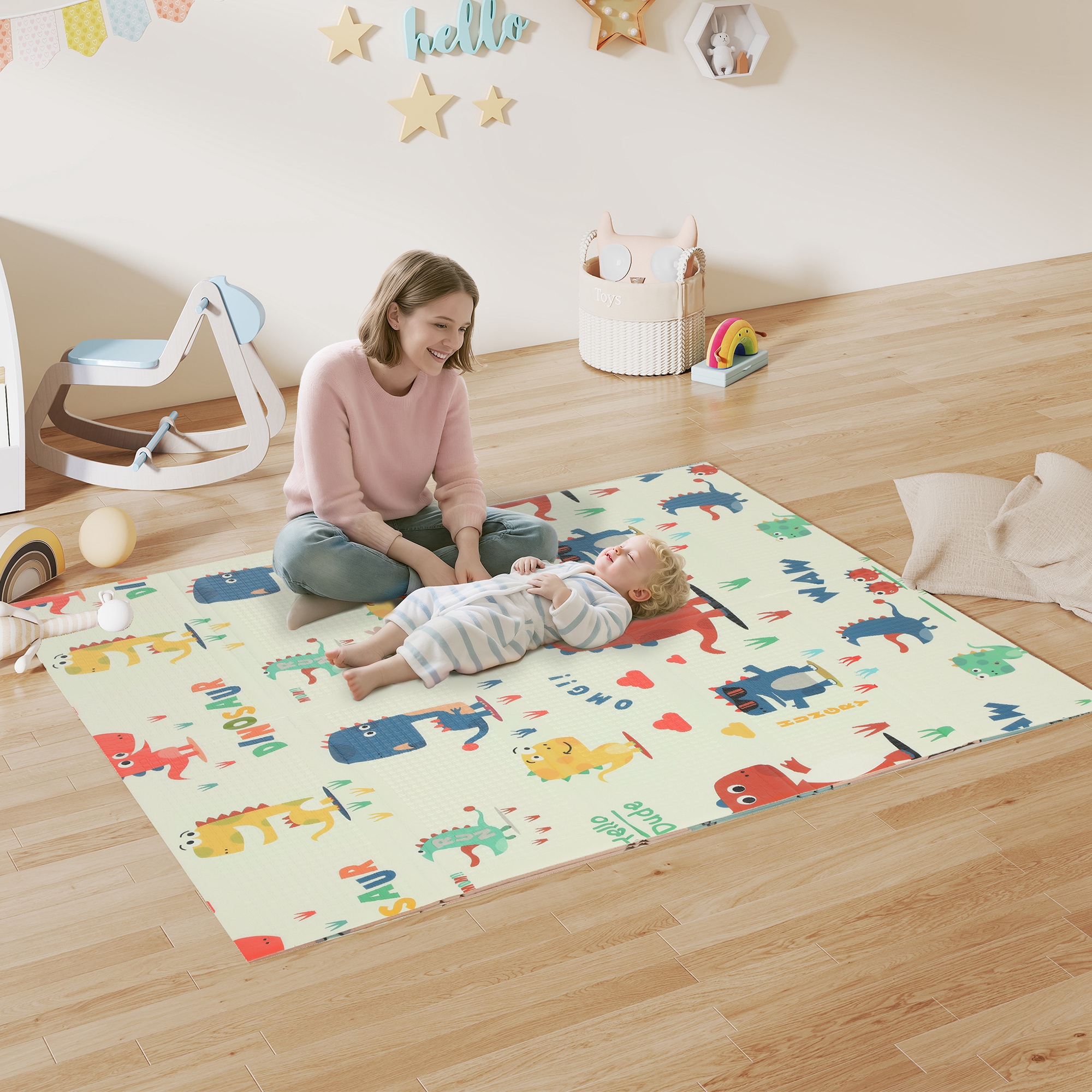 Dinosaur Themed Baby Placemat, Double-sided, Foldable, Waterproof, Suitable — image 10