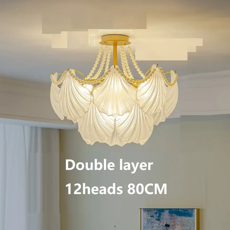 Luxury Pearl Shell Glass Living Room Pendant