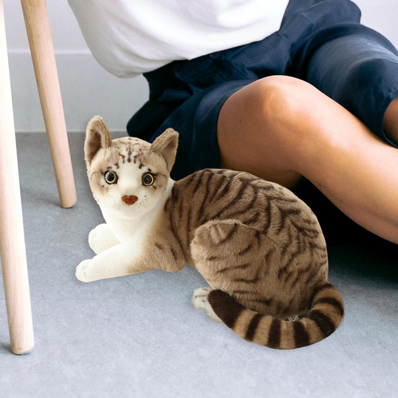 Simulation Siamese Cats Animal Plush Padding Stuffed For Birthday Gift StyleC — image 3