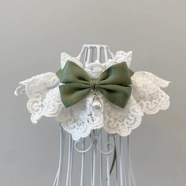 Cat Scarf Pet Jewelry Bell Bow Green - Shop at LoveMi