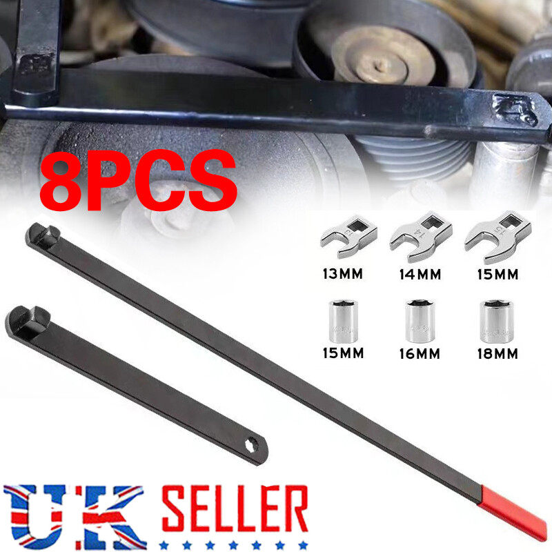8pack Serpentine Belt Tension Setting Tool Set 580mm Long 38 Pulley Wrench Kit — image 4