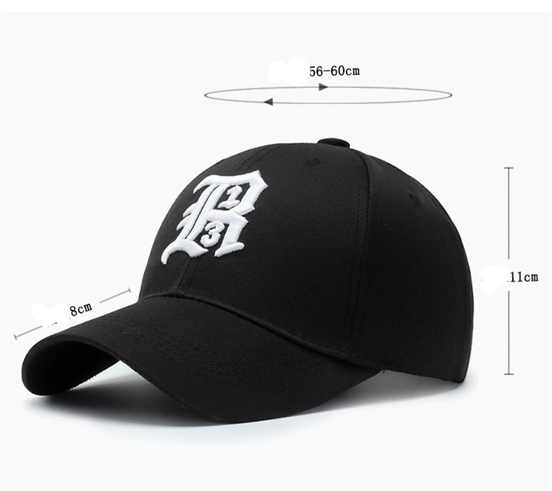 Korean Style Embroidered Letter Baseball Hat
