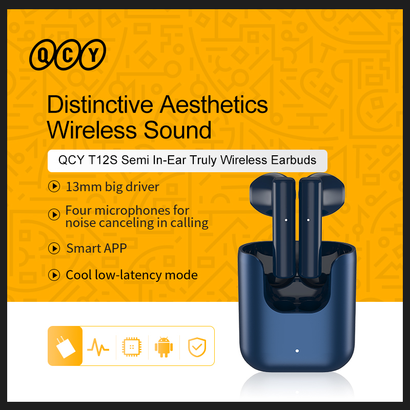 Wireless Bluetooth Headset Binaural Semi-in-ear Sports Running