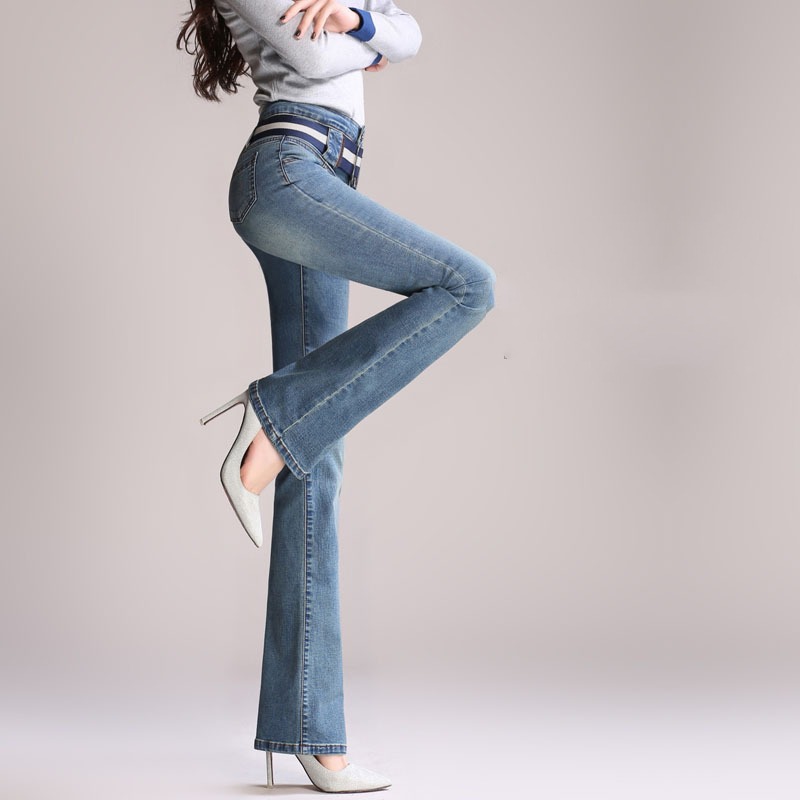 Stretchy Abdomen Plus Size Slim Straight Wide Leg Pants