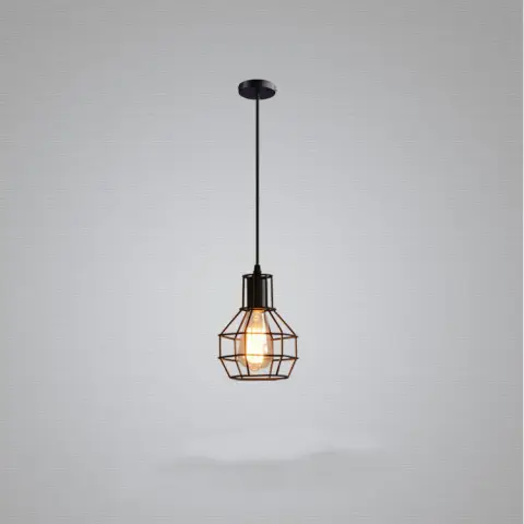 Small Iron Cage Industrial Chandeliers American Country Bar Table